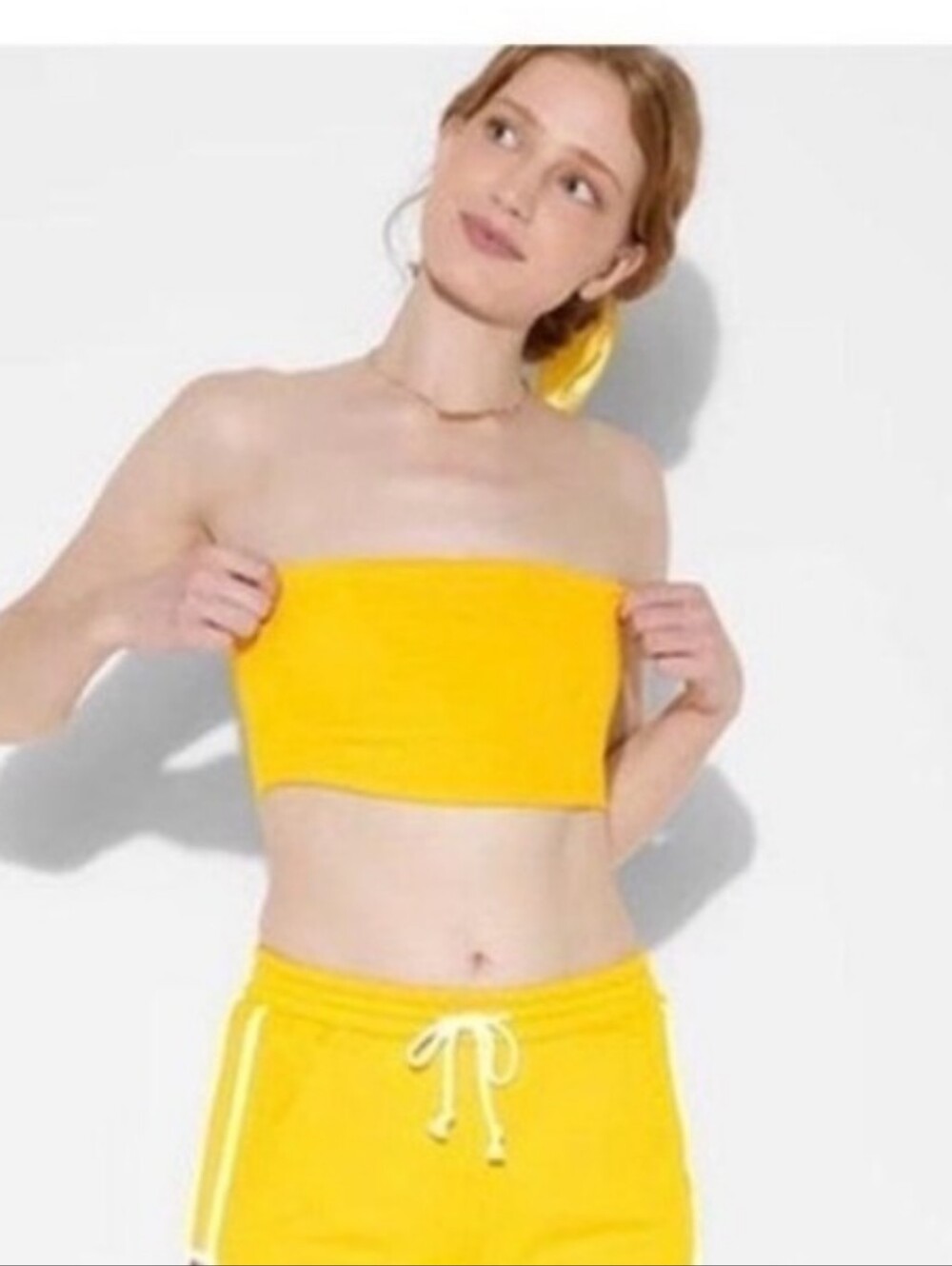 ❤️10/$30 New Yellow Women's Bandeau Crop Top